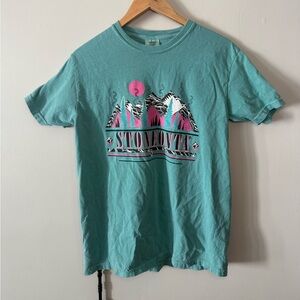 Stoneonta Teal Comfort Colors T-Shirt – Size M – Retro 90s Oneonta shirt